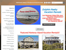 Tablet Screenshot of dolphinrealtyhatteras.com